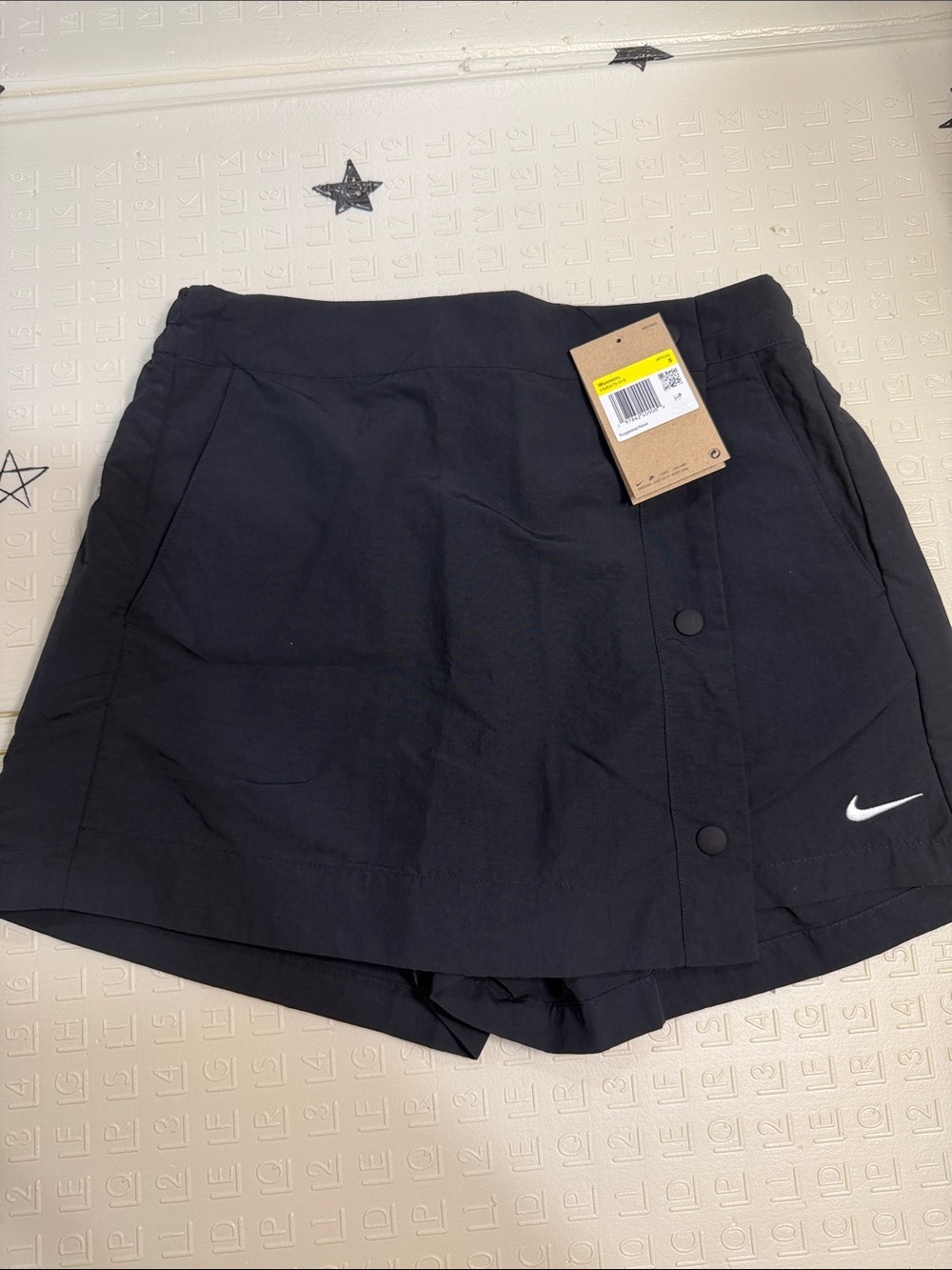 Nike Women’s Black Athletic Skort with White Swoosh